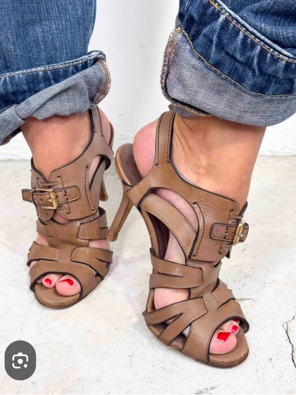 Christian Dior Beige Leather Strappy Platform Sandals Heels Slingback Italy 39.5